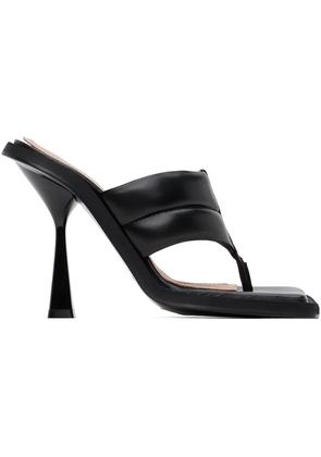 ANDREĀDAMO Black Padded Sandals