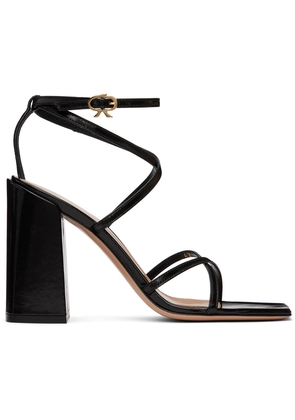 Gianvito Rossi Black Leather Heeled Sandals