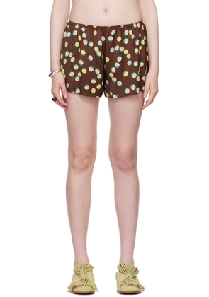 Bode Brown Bubble Dot Shorts