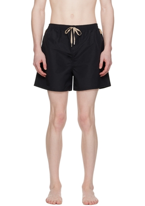 JACQUEMUS Black Le Raphia 'Le maillot Praia' Swim Shorts
