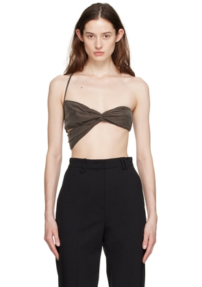 JACQUEMUS Brown Le Raphia 'Le Bandeau Espelho' Camisole