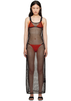 Heron Preston Black Low Back Maxi Dress