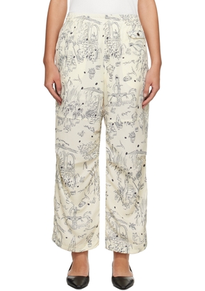 Kijun Yellow Drawing Lounge Pants