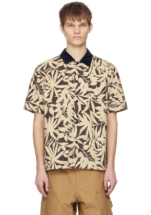 sacai Brown & Beige Leaf Shirt