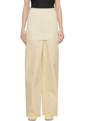 MM6 Maison Margiela Off-White Rolled Edge Miniskirt