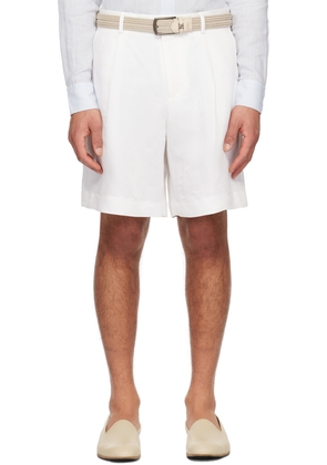 Lardini White Pleated Shorts