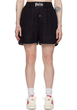 Palm Angels Black Vented Shorts