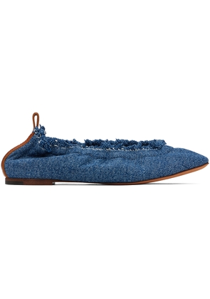 Lanvin Blue Denim Ballerina Flats