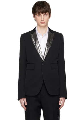 SAPIO Black Metallic Lapel Blazer