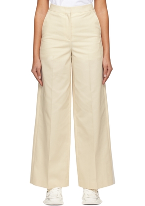 Juun. J Off-White Creased Trousers