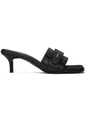 Juun. J Black Velcro Heeled Sandals