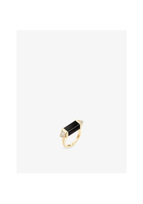 Les Berlingots De Cartier 18ct Yellow-Gold, 0.33ct Brilliant-Cut Diamond and Onyx Cocktail Ring