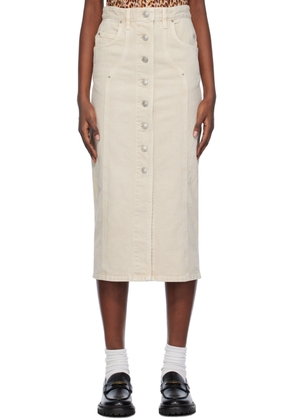 Isabel Marant Etoile Beige Vandy Denim Midi Skirt