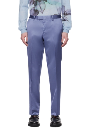Paul Smith Blue Straight-Leg Trousers
