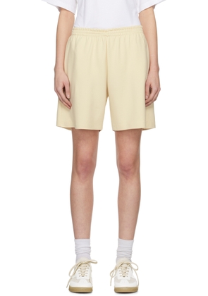 MM6 Maison Margiela Yellow Embroidered Shorts