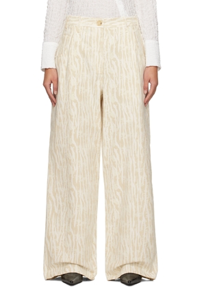 Song for the Mute Off-White Wide-Leg Jeans