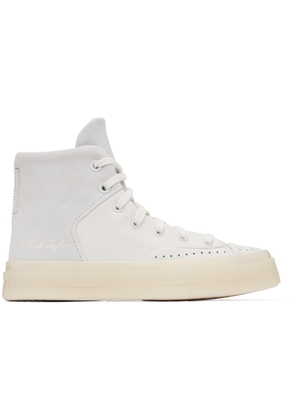 Converse White & Gray Chuck 70 Marquis Leather Sneakers