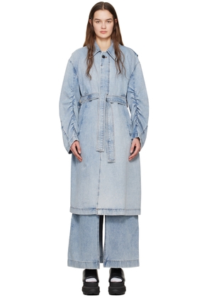 WOOYOUNGMI Blue Faded Denim Coat