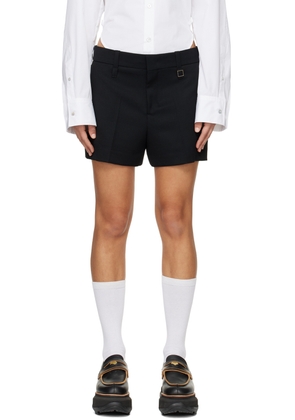 WOOYOUNGMI Black Creased Shorts