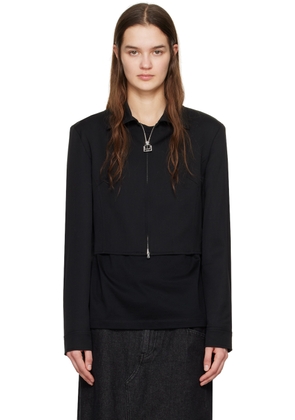 WOOYOUNGMI Black Cropped Shirt