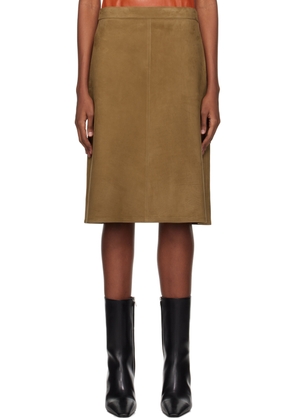 Ferragamo Brown A-Line Midi Skirt