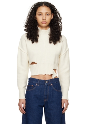 MM6 Maison Margiela Off-White Boxy Sweater