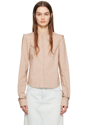 MM6 Maison Margiela Tan Cut-Out Shirt