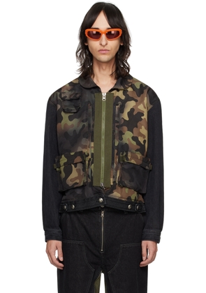 Andersson Bell Black Camouflage Denim Jacket