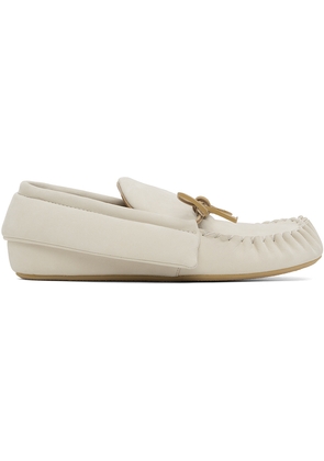 JW Anderson Off-White Suede Moc Loafers