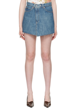 OUR LEGACY Blue Cover Denim Miniskirt