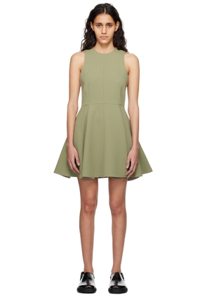 AMI Paris Khaki Flared Minidress