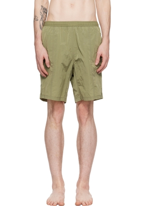 AMI Paris Khaki Drawstring Swim Shorts