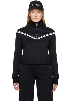 Off-White Black Half-Zip Jacket