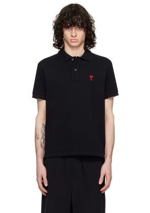 AMI Paris Black Ami De Caur Polo