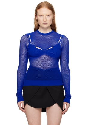 Off-White Blue Net Arrow Long Sleeve T-Shirt