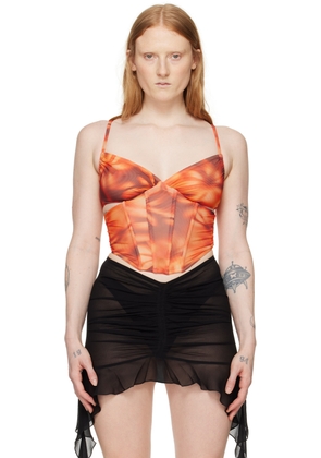 MISBHV Orange Printed Corset