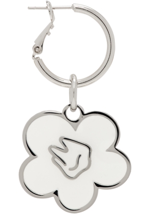 IN GOLD WE TRUST PARIS Silver & White Flower Pendant Single Earring
