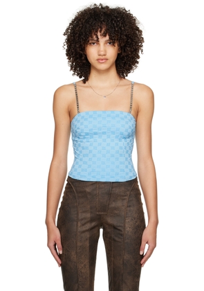 MISBHV SSENSE Exclusive Blue Monogram Tank Top