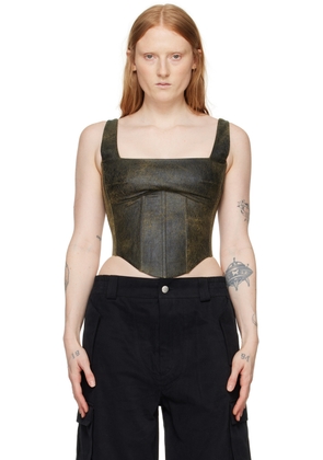 MISBHV SSENSE Exclusive Brown Faux-Leather Tank Top