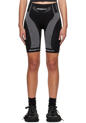 MISBHV Black & White Biker Sport Shorts