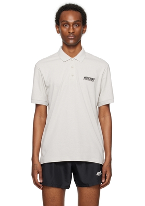 Moschino Gray Embroidered Polo