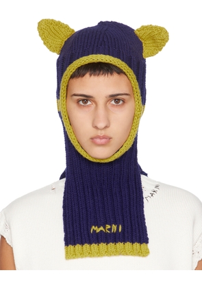 Marni Navy Ear Balaclava