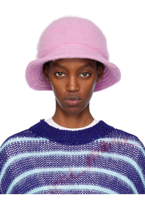 Marni SSENSE Exclusive Pink Furry Bucket Hat