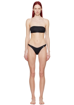 The Attico Black Strapless Bikini