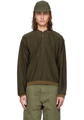 ROA Green Half-Zip Polo