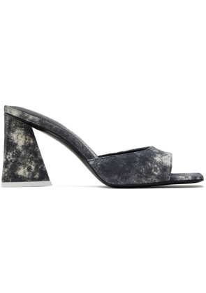 The Attico Gray Mini Devon Mules