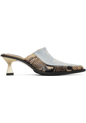 EYTYS Blue & Brown Nico Heels