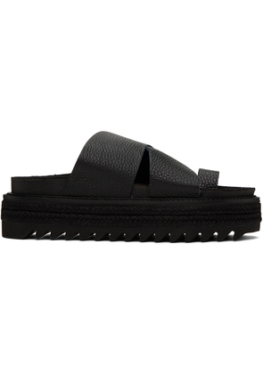 Y's Black Thong Sandals