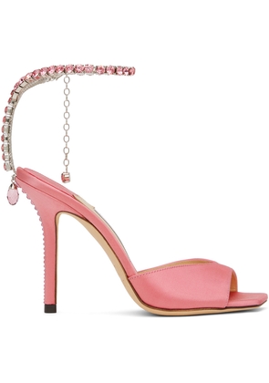 Jimmy Choo Pink Saeda 100 Heeled Sandals