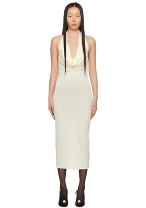Magda Butrym Off-White Cowl Midi Dress